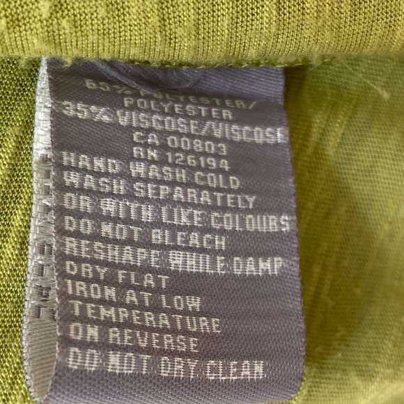 JANA women olive green short sleeves knit cardigan. Size L. Used. - Picture 4 of 6